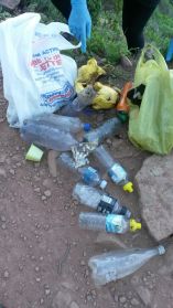 Bottles picked up on one spot